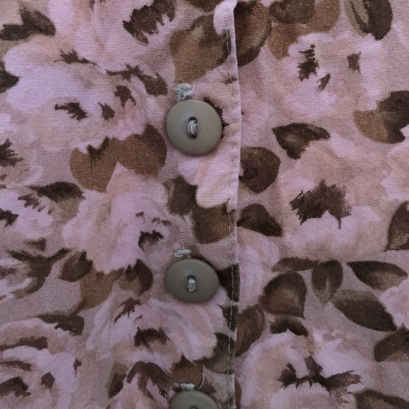 Button Front Floral Prairie Skirt - Picture 3 of 5